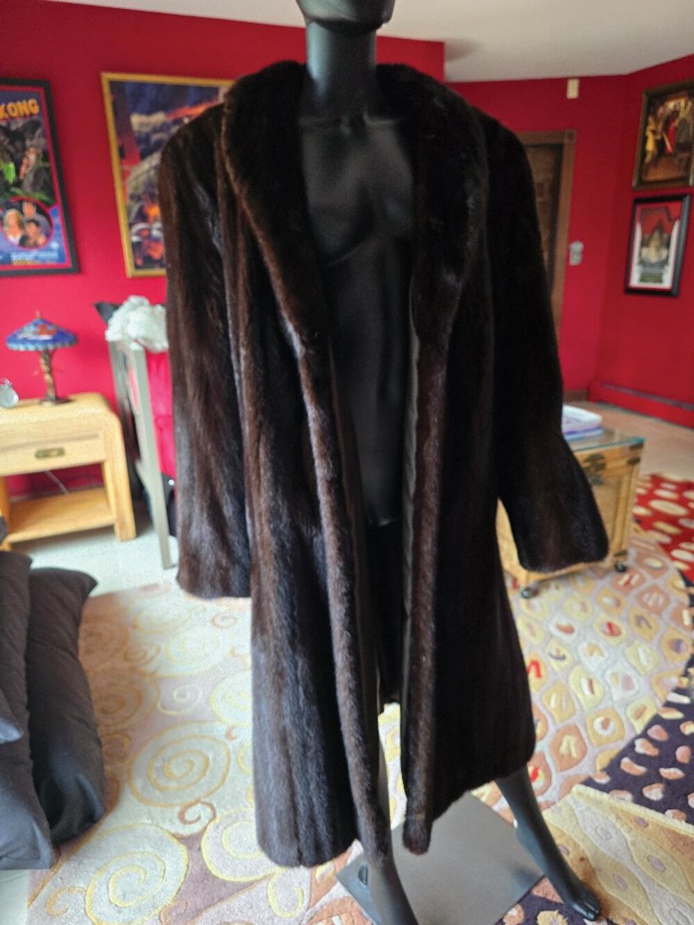 Dark Brown Ranch Mink Vintage Fur Coat